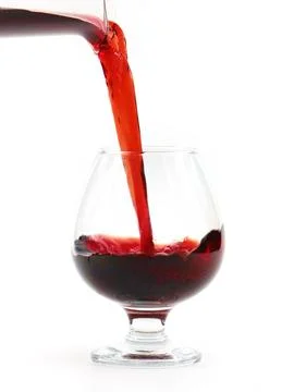 The flow of red wine Stock Photos