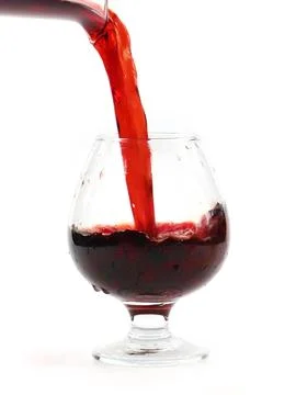 The flow of red wine Stock Photos