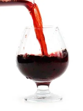 The flow of red wine Stock Photos