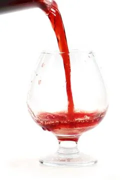 The flow of red wine Stock Photos