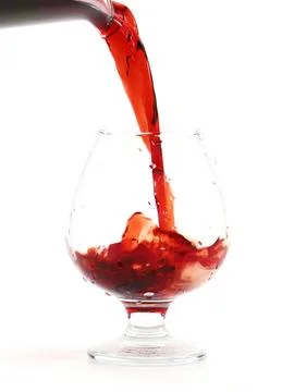 The flow of red wine Stock Photos