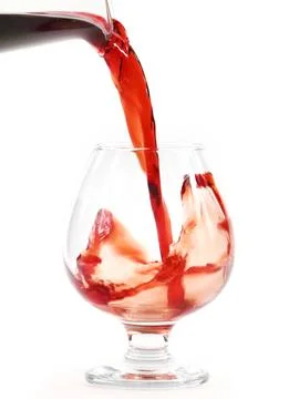 The flow of red wine Stock Photos