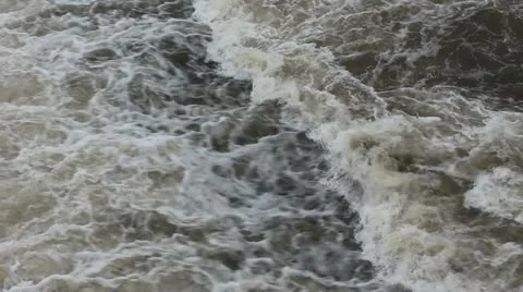 The flow of river water (slow motion) Stock Footage 18350218