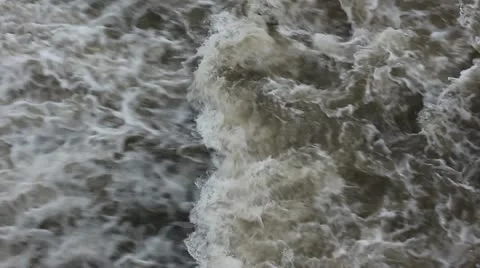 The flow of river water (slow motion) Stock Footage 18570245