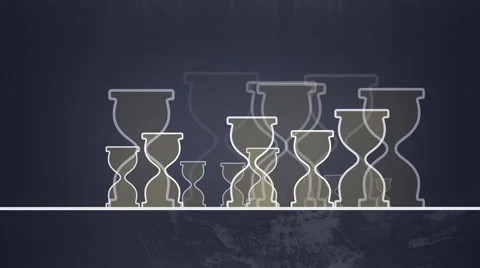 Flow sand clock symbols flat animation Stock Footage 63377376