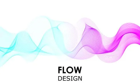 Flow shapes design. Liquid wave background. Abstract 3d flow shape. Illustrazione stock