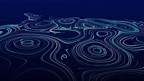 Flow of smooth swirling vortices Stock Footage 269886526