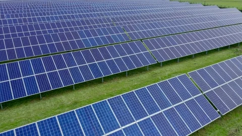 The flow of solar energy falls on the element installed at the optimal angle Stock Footage 155849960