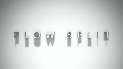 Flow split 3D title animation with shadows on a white background Stock Footage 297511121