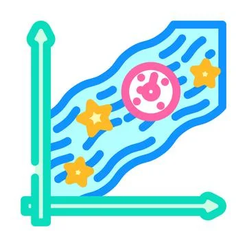 Flow state time management color icon vector illustration Stock-Illustration