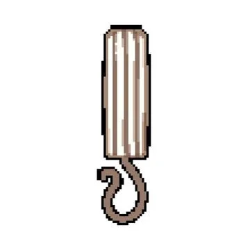 Flow tampon pixel art vector illustration Stock Illustration