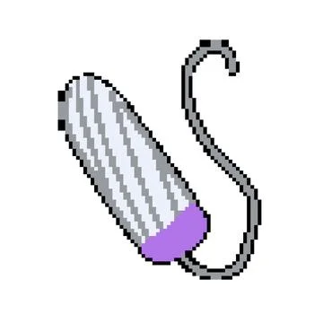 Flow tampon pixel art vector illustration Stock Illustration