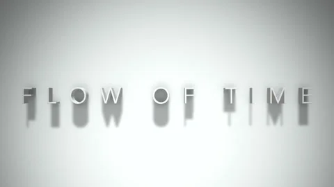 Flow of time 3D title animation with shadows on a white background Video stock 297905961