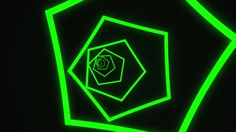 Flow tunne Abstract Bright neon abstract Loop glow neon motion graphics hexa Stock Footage 301873249