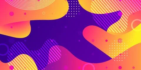 Flow vector background abstract design wave shape. Color liquid fluid poster  Stock Illustration