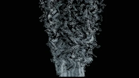 Flow water animation on black background,best animation in 4k. Stock Footage 201676979