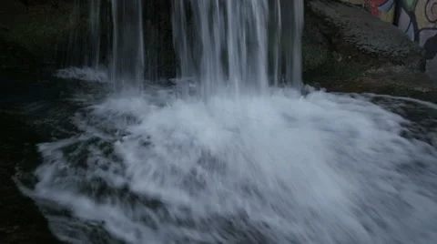 The flow of water in the evening Stock Footage 65996049