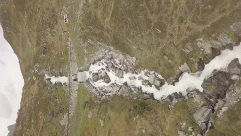 The flow of water from the mountain.(Vertical video). Stock Footage 149107646