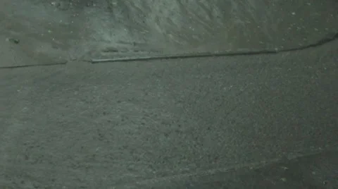 The flow of water on the road Stock Footage 7753270