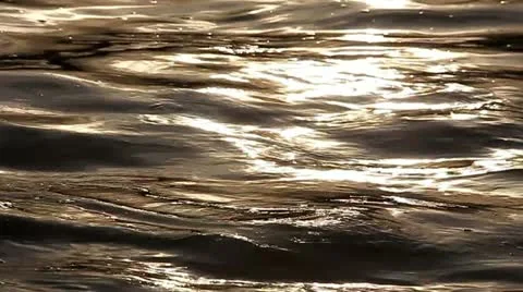 The flow of water in sunlight Stock Footage 22306424