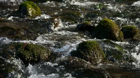 The flow of water through the rocks Video stock 47052251