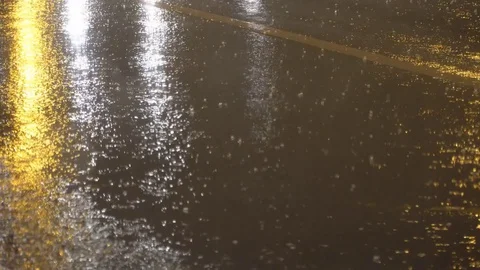 The flow of water on the windscreen during heavy rain Stock Footage 78828067