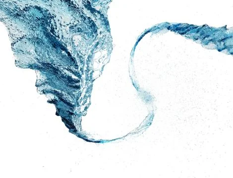 Flow of water.3d illustration. 3d rendering Stock Illustration