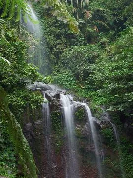 The flow of the waterfall Stock Photos