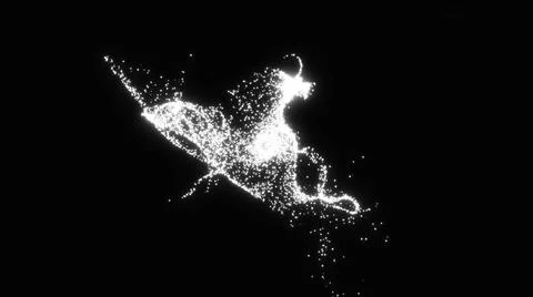 Flow white particles Flow white particles. Computer generated 3d render Co... Stock Photos