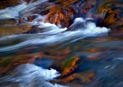 Flow white water Stock Photos