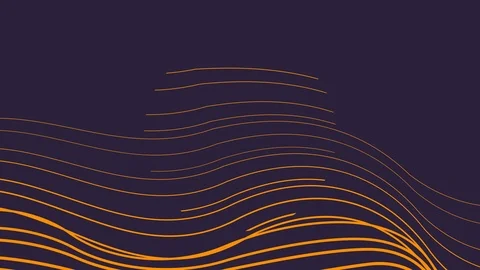 Flow of yellow blending lines and negative space of circle in center Stock Footage 111279945