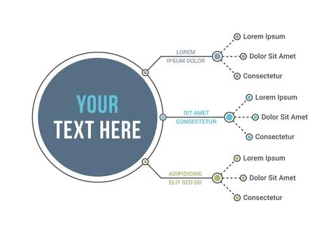 Flowchart with 3 Elements 스톡 일러스트