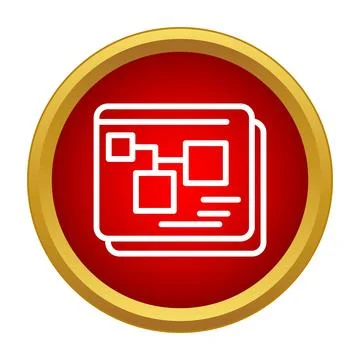 Flowchart diagram icon representing strategy and planning 스톡 일러스트
