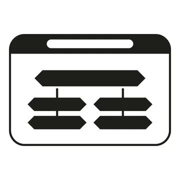 Flowchart displaying business process diagram organization structure Stockillustratie