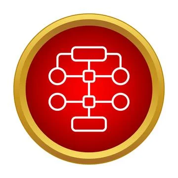 Flowchart displaying business process workflow and hierarchy within an orga.. 스톡 일러스트