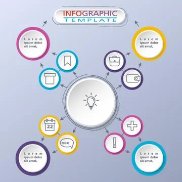Flowchart elements different arrows Stock Illustration