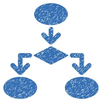 Flowchart Grainy Texture Icon 스톡 일러스트