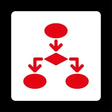 Flowchart Icon from Commerce Buttons OverColor Set Illustrazione stock