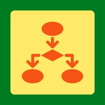 Flowchart Icon from Commerce Buttons OverColor Set Illustrazione stock