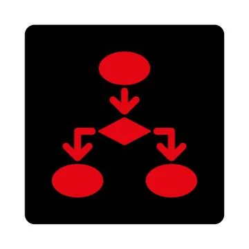 Flowchart Icon from Commerce Buttons OverColor Set 스톡 일러스트