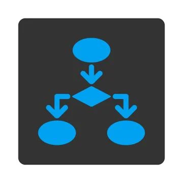 Flowchart Icon from Commerce Buttons OverColor Set Stock Illustration