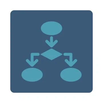 Flowchart Icon from Commerce Buttons OverColor Set Stock Illustration
