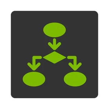 Flowchart Icon from Commerce Buttons OverColor Set Stockillustratie