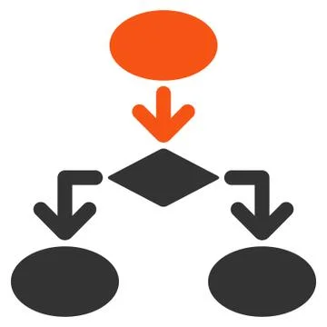 Flowchart Icon from Commerce Set Stockillustratie