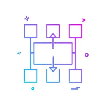 Flowchart icon design vector Stock Illustration