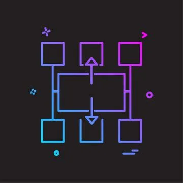 Flowchart icon design vector Stock Illustration