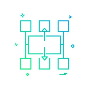 Flowchart icon design vector 스톡 일러스트