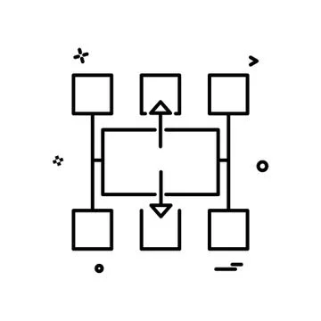 Flowchart icon design vector 스톡 일러스트