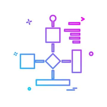 Flowchart icon design vector 스톡 일러스트
