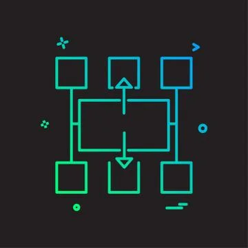 Flowchart icon design vector Illustrazione stock